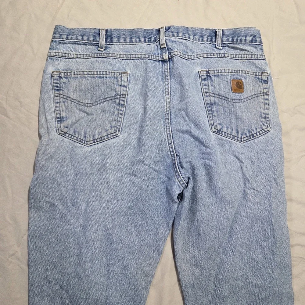 Carhartt B18STW Mens Jeans 42x30 (Fits 40x29) Straight Leg Workwear Denim Pants